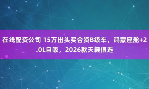 在线配资公司 15万出头买合资B级车,鸿蒙座舱+2.0L自吸,2026款天籁值选